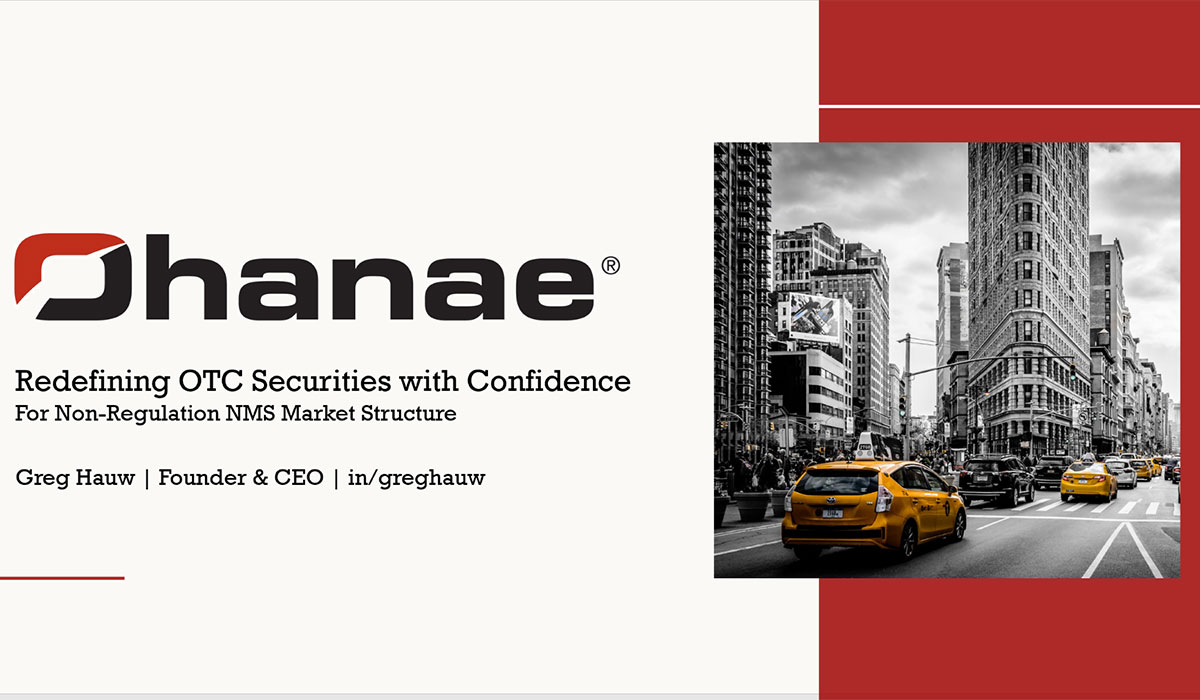 Ohanae: Pioneering the Future of Non-Reg NMS Markets with Web3, AI, and Digital Asset Securities